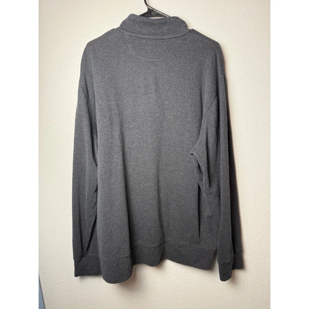 Polo Ralph Lauren Men's XL Gray Herringbone Quarter Zip Pullover Pony Logo